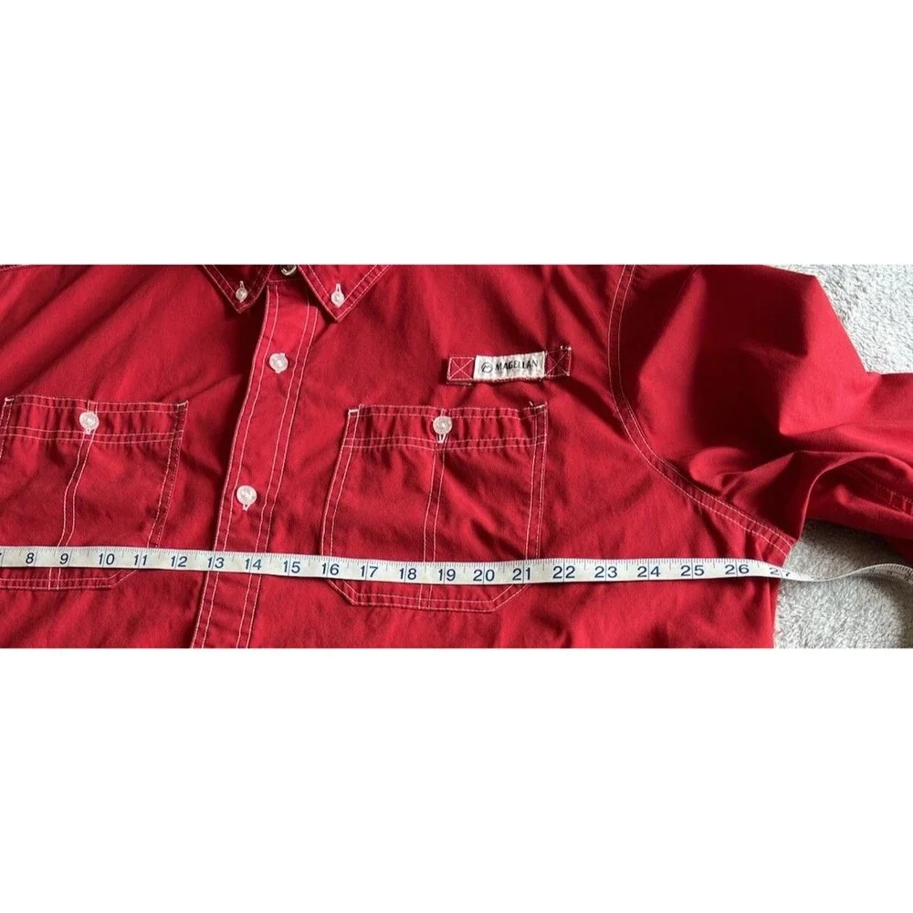 Magellan Outdoors Fish Gear Button-Up Shirt – Teal – Size L